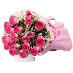 24 pcs pink rose bouquet
