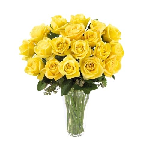 24 stems of Yellow Roses in a Vase