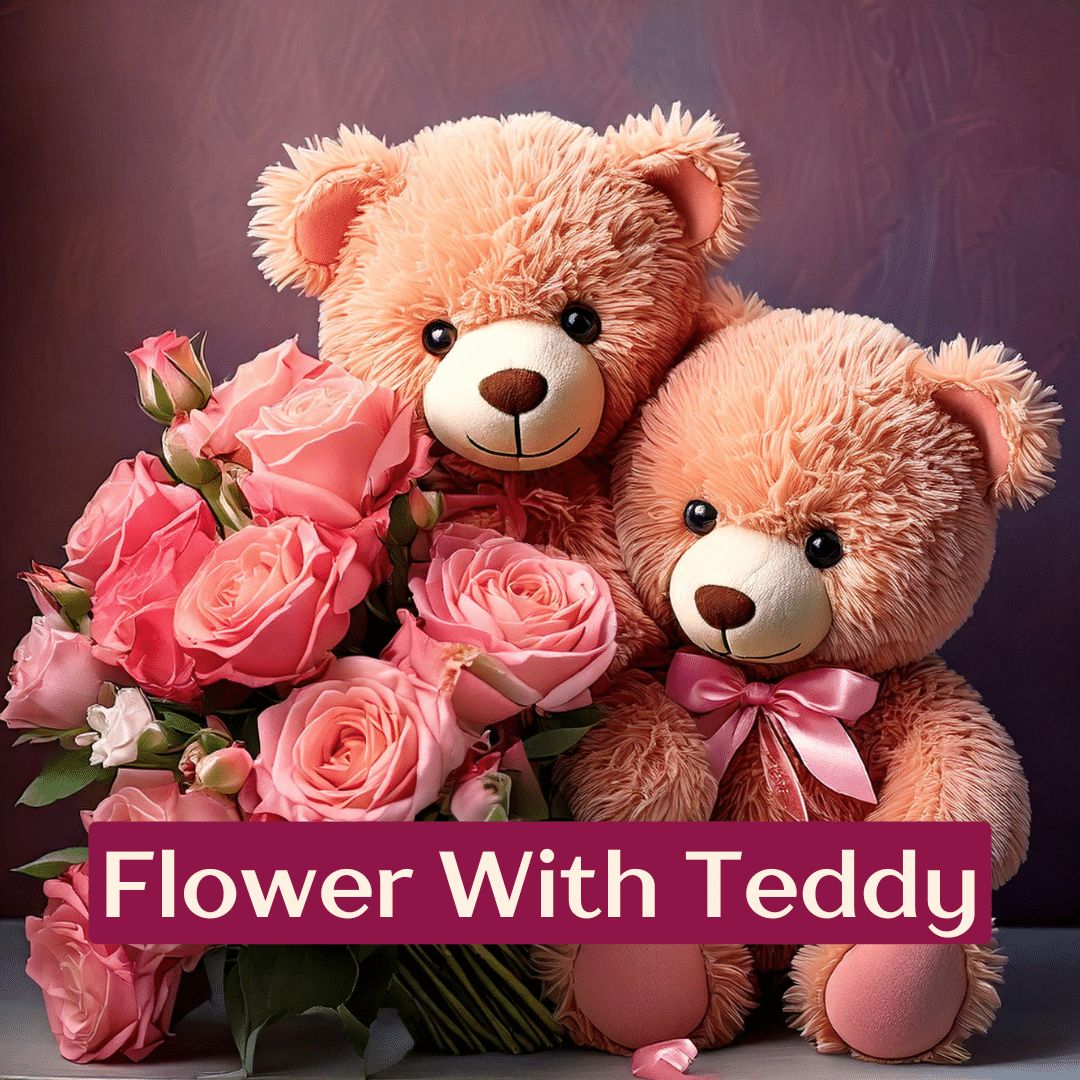 teddy with rose