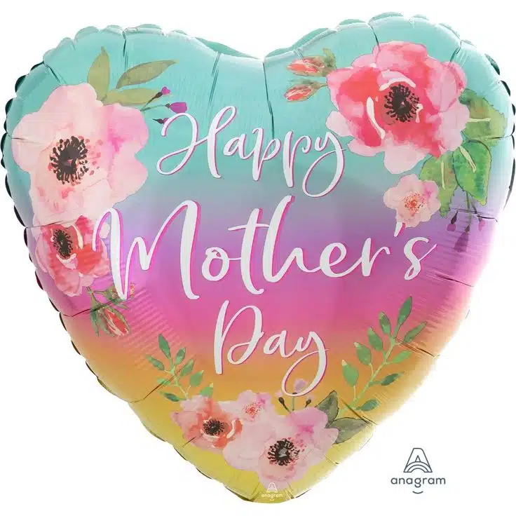 MOTHER'S DAY PINK FLORAL HEART