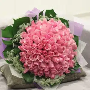 5 Dozen Peach Roses Hand Bouquet