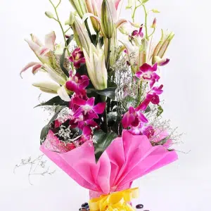 Mixed flower with orchids