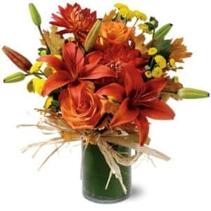 Colorful Mixed Flower Vase Arrangement