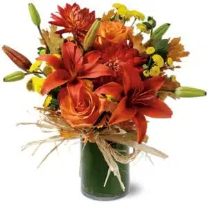 Colorful Mixed Flower Vase Arrangement