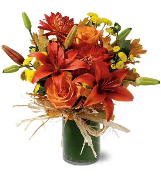 Colorful Mixed Flower Vase Arrangement