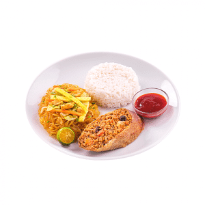 Rellenong Bangus with Sotanghon and Rice