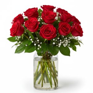 Royal Red Crystal Vase