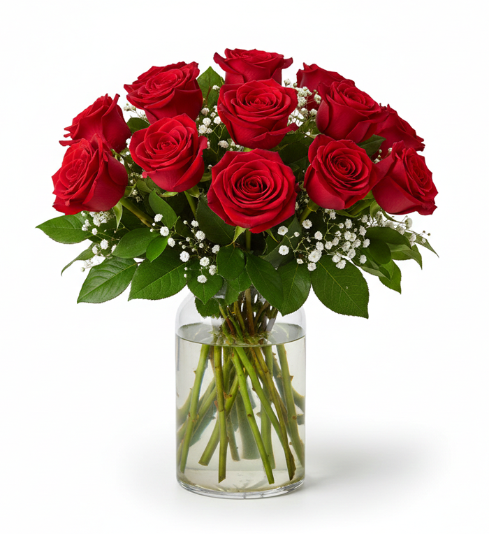 Royal Red Crystal Vase