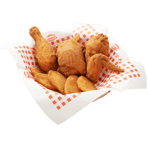 Shakeys Chicken and mojos