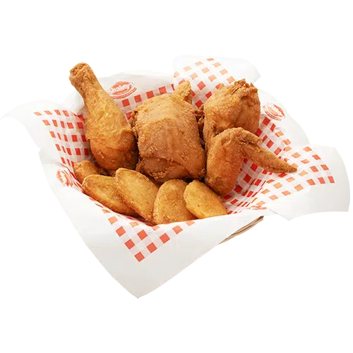 Shakeys Chicken and mojos
