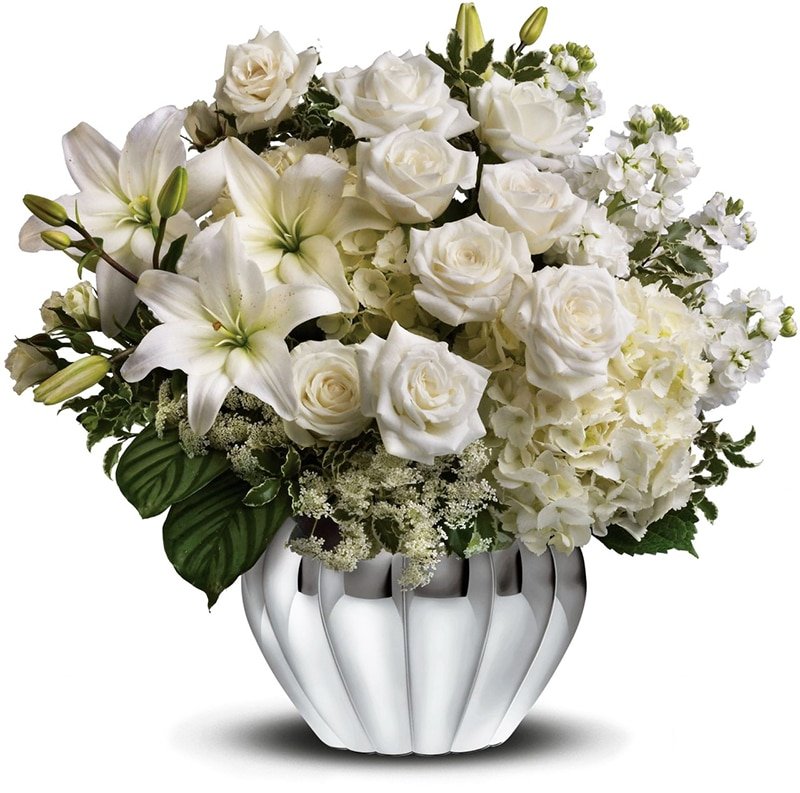 Elegant White of Mixed Flowers