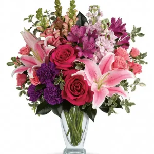 Bright Mixed Flower Vase