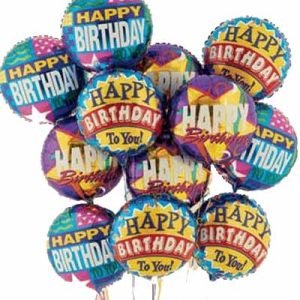 1 Dozen Happy Birthday Balloons