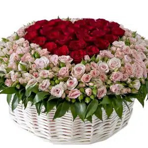 150 Roses in a basket