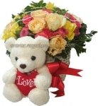 Teddy Bear and Rose