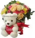 Teddy Bear and Rose