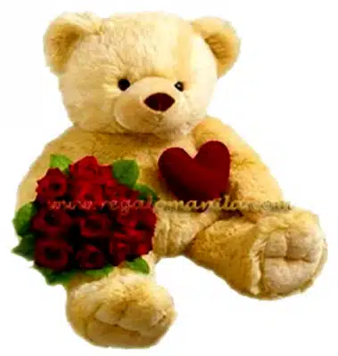 Giant Teddy with Rose (Best Seller)