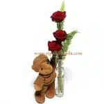 Teddy and Red Rose