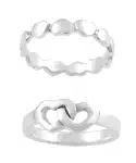 Sterling Silver Knotted Heart Ring