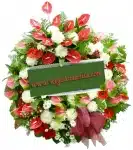 Red Regards Wreath