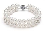 Double Strand White Pearl Bracelet