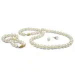 White Freshwater 3-Piece Pearl Set