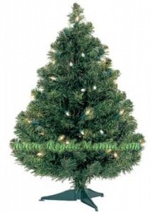 3' Douglas Fir Table Top Tree, 50 Clear Lamps