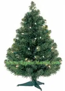 3' Douglas Fir Table Top Tree, 50 Clear Lamps