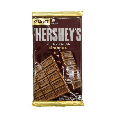 Hershey's Milk Chocolate with Almonds Giant Bar 208g x 3