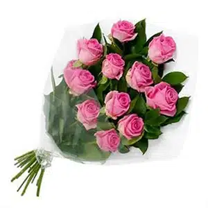 12 Pink Roses Value Bouquet