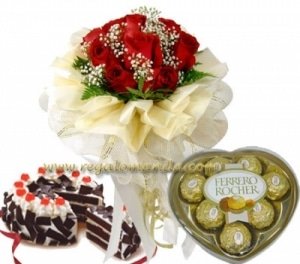 Rose Bouquet with RR Cake