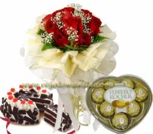 Rose Bouquet with RR Cake