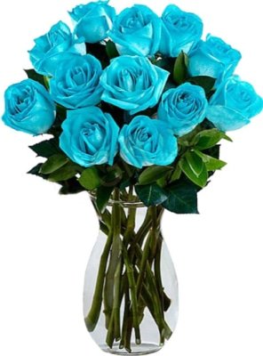 Blue Rose in a Vase