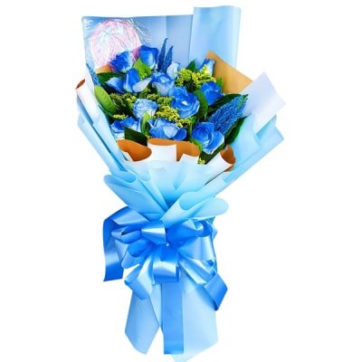 A dozen of local Blue Roses