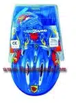 Blue Bike Helmet Combo Set
