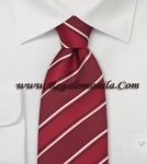Red and White Striped Necktie