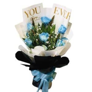 6 pcs Blue Rose