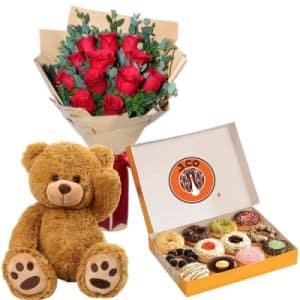 Flowers and donut combo 2