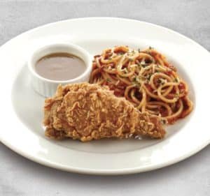 1PC FRIED CHICKEN W/ SPAGHETTI