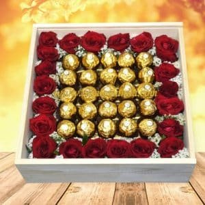 Ferrero and Red Rose Box