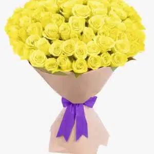 100 Yellow Roses Bouquet