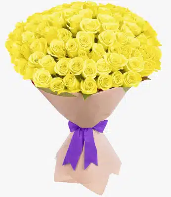 100 Yellow Roses Bouquet