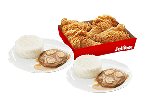 4 - pc. Chickenjoy Family Box w/ Burger Steak