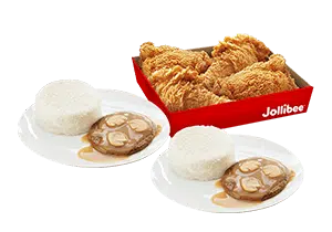 4 - pc. Chickenjoy Family Box w/ Burger Steak