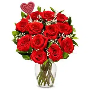 Beautiful Red Rose in Vase
