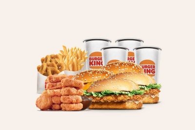 Burger King WHOPPER® Jr. & X-tra Long Jr. King Feast for 4 with Sides & Drinks