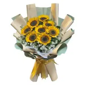 9 Pcs Sunflower Bouquet
