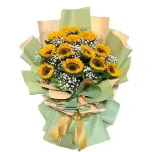 12 Sunflower bouquet