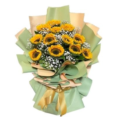 12 Sunflower bouquet
