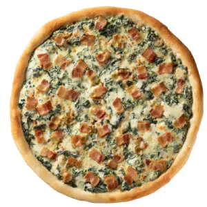 Spinach & Glazed Bacon Pizza Americana